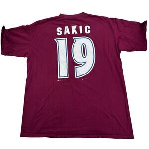 Vintage 90s Colorado Avalanche Captain Joe Sakic #19 "C" XXL NHL Shirt Jersey